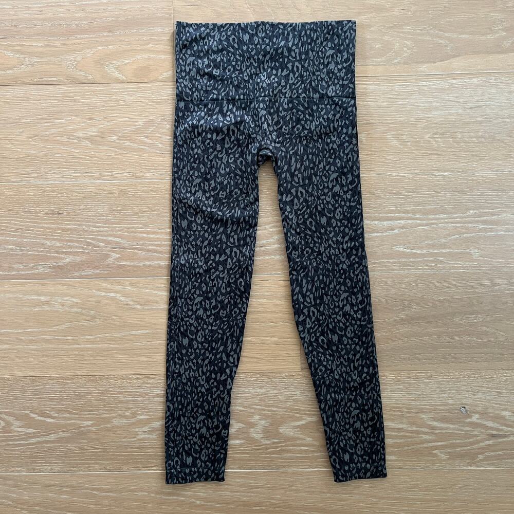 Spanx Look at Me Now High-Waisted Seamless Leggings Indigo Leopard Animal